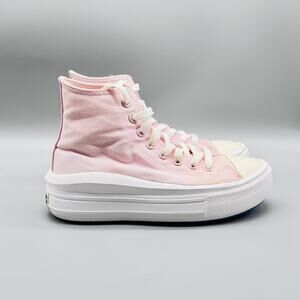 Converse Shoes Womens 6.5 Pink Canvas Chuck Taylor All Star Platform Hi Sneakers